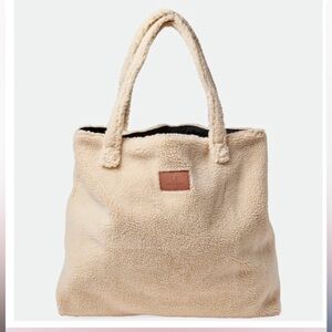 NWT Brixton Extra Large Done Proper Sherpa Tote Bag Travel Bag